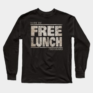 Body By FREE LUNCH Programs - Pattern Distress Long Sleeve T-Shirt